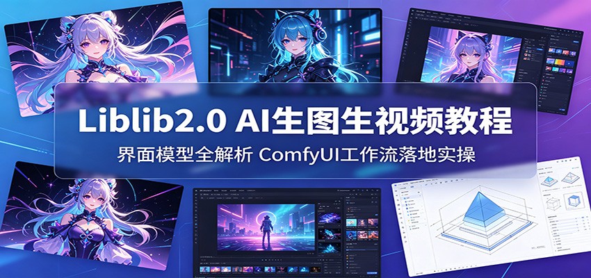 Liblib2.0 AI生图生视频教程：界面模型全解析，ComfyUI工作流落地实操-课程网