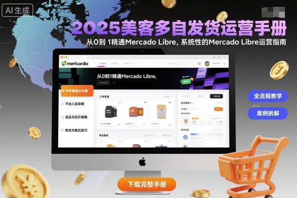 2025美客多自发货运营手册：从0到1精通Mercado Libre，系统性的Mercado Libre运营指南-课程网