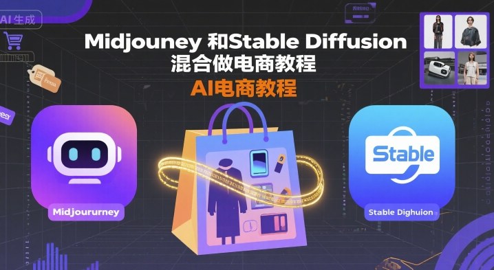 Midjourney和Stable Diffusion混合做电商教程-ai电商教程-课程网