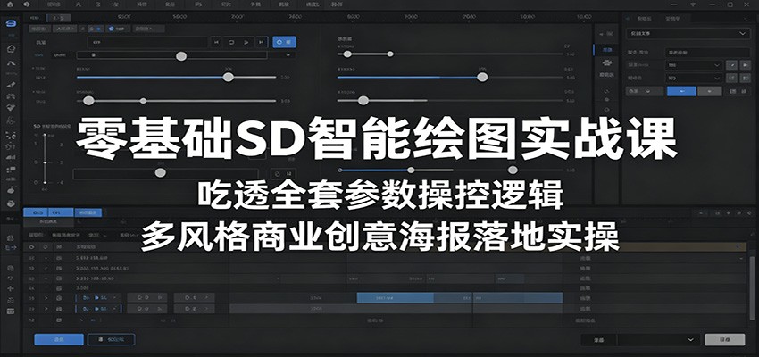 零基础SD智能绘图实战课：吃透全套参数操控逻辑，多风格商业创意海报落地实操-课程网