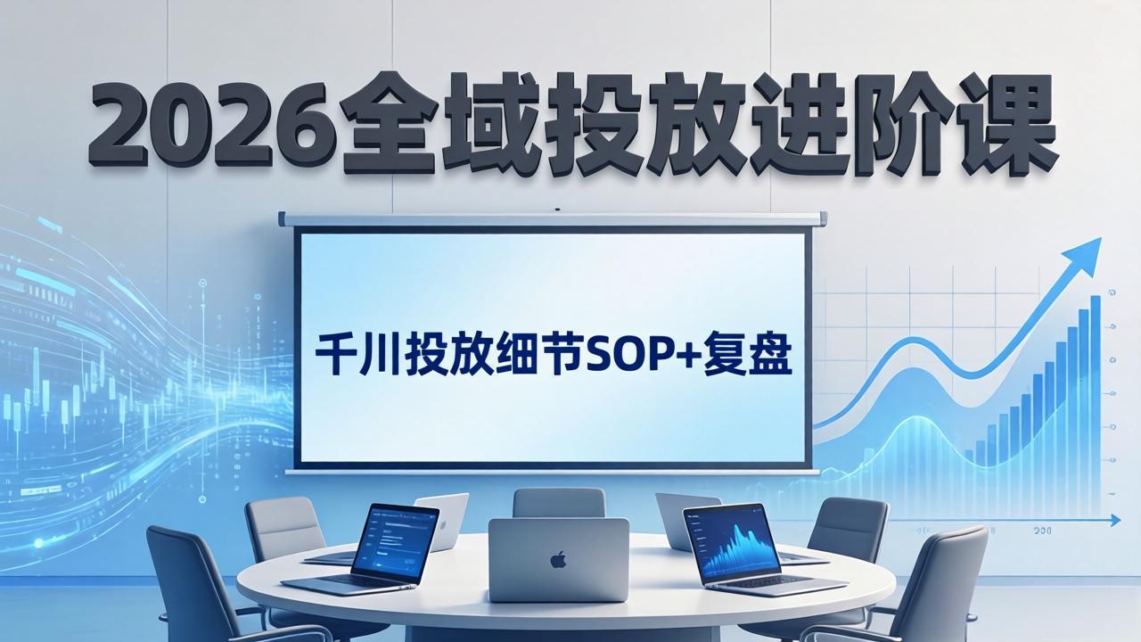 2026全域投放进阶课：杭州线下3天实战，千川投放细节SOP+复盘，撬动自然流量-课程网