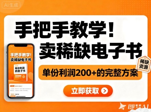 手把手教学！在小红书卖稀缺电子书，单份利润2张+的完整方案-课程网