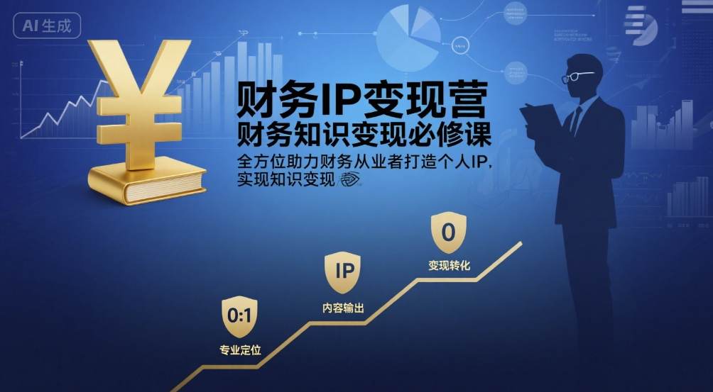 财务IP变现营，财务知识变现必修课，全方位助力财务从业者打造个人IP，实现知识变现-课程网