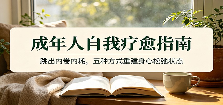 成年人自我疗愈指南：跳出内卷内耗，五种方式重建身心松弛状态-课程网