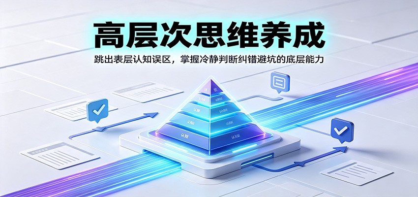 高层次思维养成：跳出表层认知误区，掌握冷静判断纠错避坑的底层能力-课程网