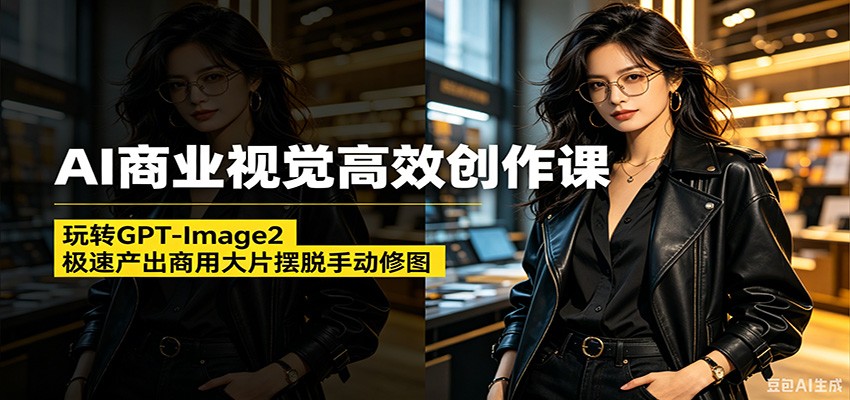AI商业视觉高效创作课：玩转GPT-Image2，极速产出商用大片摆脱手动修图-课程网