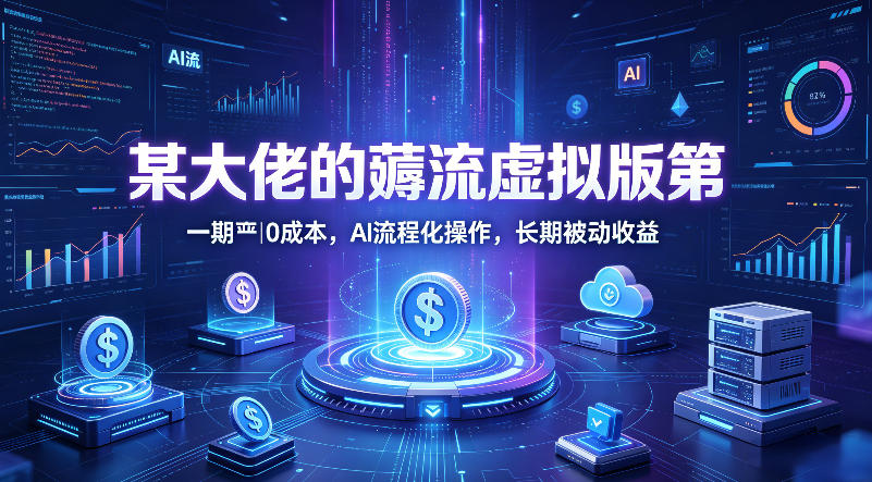 某大佬的薅流虚拟版第一期丨0成本，AI流程化操作，长期被动收益-课程网