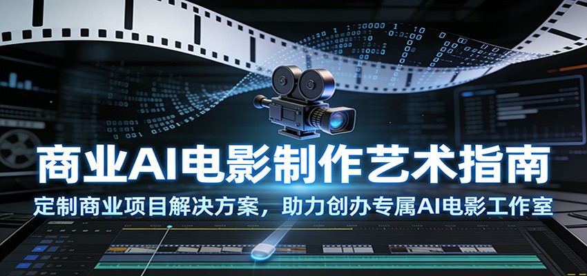 商业AI电影制作艺术指南：定制商业项目解决方案，助力创办专属AI电影工作室-课程网