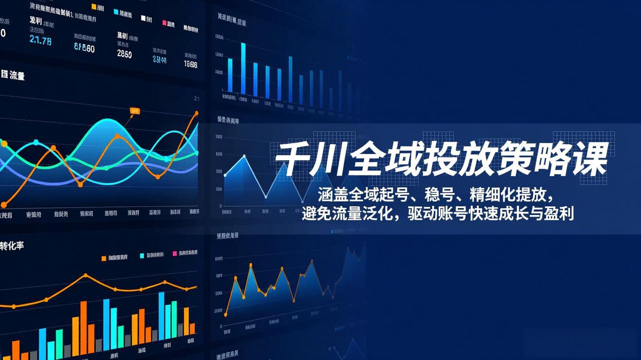 千川全域投放策略课：涵盖全域起号、稳号、精细化投放，避免流量泛化，驱动账号快速成长与盈利-课程网