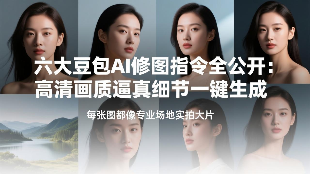 六大豆包AI修图指令全公开：高清画质逼真细节一键生成，每张图都像专业场地实拍大片-课程网