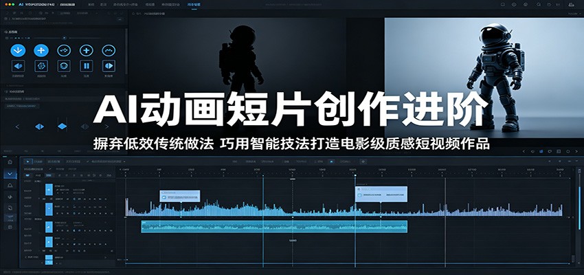AI动画短片创作进阶：摒弃低效传统做法，巧用智能技法打造电影级质感短视频作品-课程网