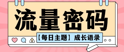 流量密码AI【每日主题】成长语录，抖音视频号可以轻松复制变现思路清晰-课程网