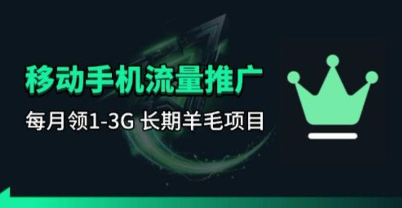 手机流量领取推广_每月一轮，刚需类的长期项目-课程网