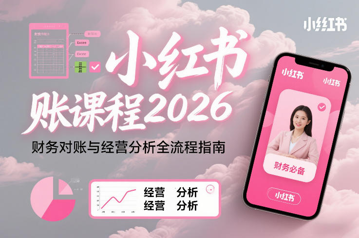 小红书对账课程2026，财务对账与经营分析全流程指南-课程网