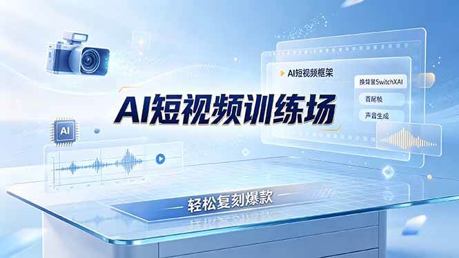 （19137期）老陈AI短视频训练场：AI短视频框架+换背景SwitchXAI+首尾帧+声音生成，轻松复刻爆款-课程网