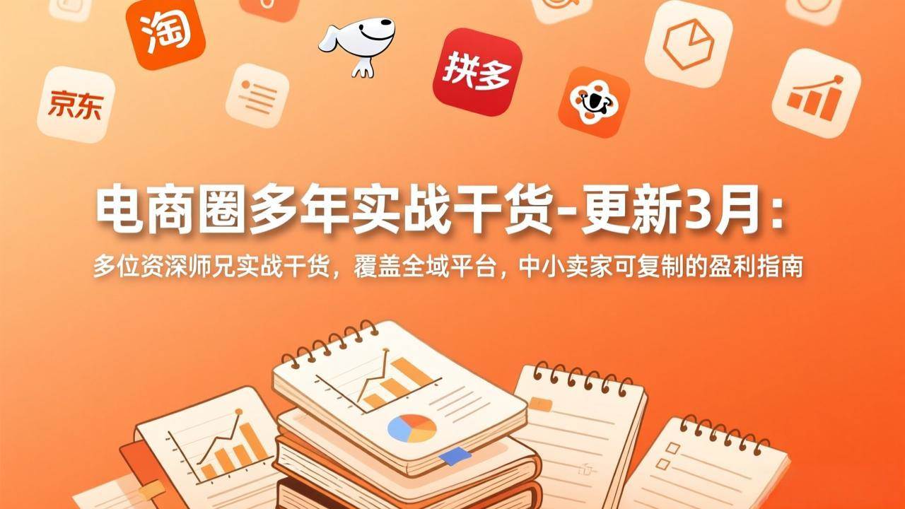 （17577期）电商圈多年实战干货-更新3月：多位资深师兄实战干货，覆盖全域平台，中小卖家可复制的盈利指南-课程网