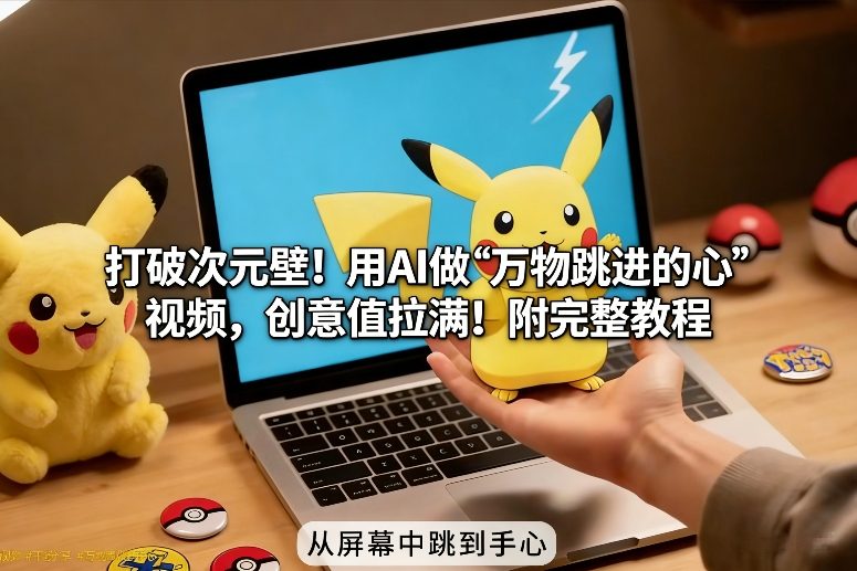 打破次元壁！用AI做【万物跳进手心】视频，创意值拉满！附完整教程-课程网