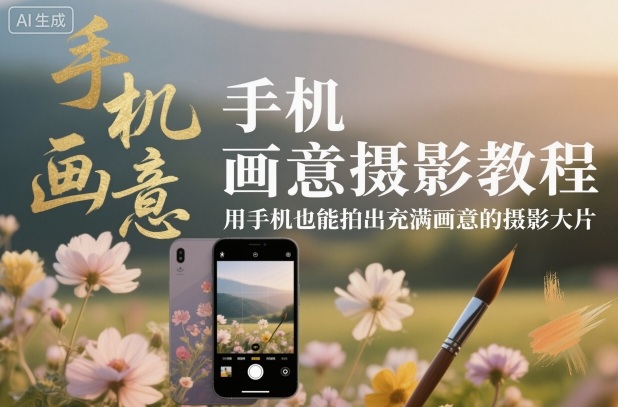 手机画意摄影教程，用手机也能拍出充满画意的摄影大片-课程网