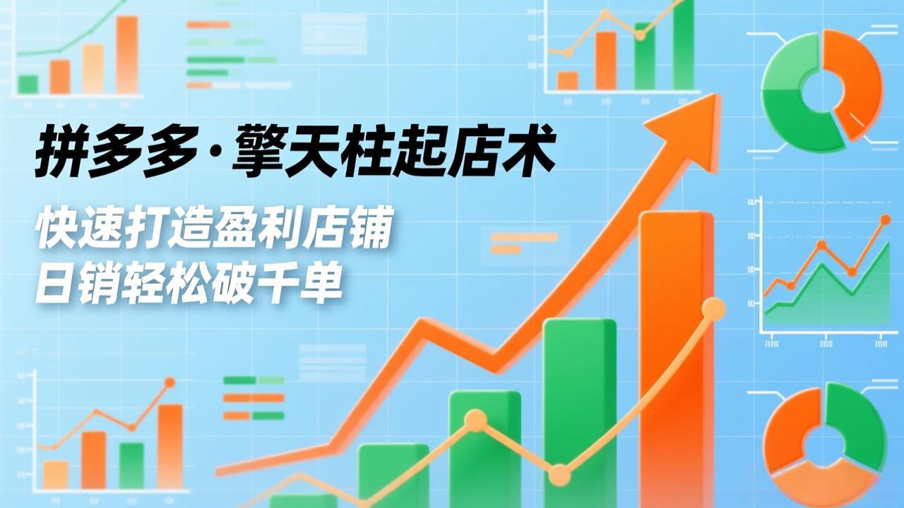拼多多·擎天柱起店术，爆流布局、利润起飞、不断流，快速打造盈利店铺，日销破千单(更新-课程网