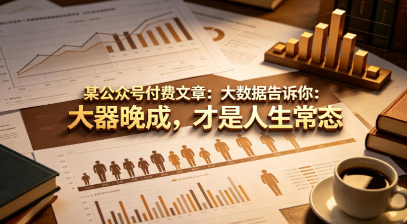 某公众号付费文章：大数据告诉你：大器晚成，才是人生常态-课程网