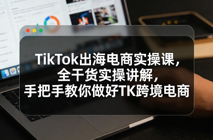 TikTok出海电商实操课，全干货实操讲解，手把手教你做好TK跨境电商-课程网