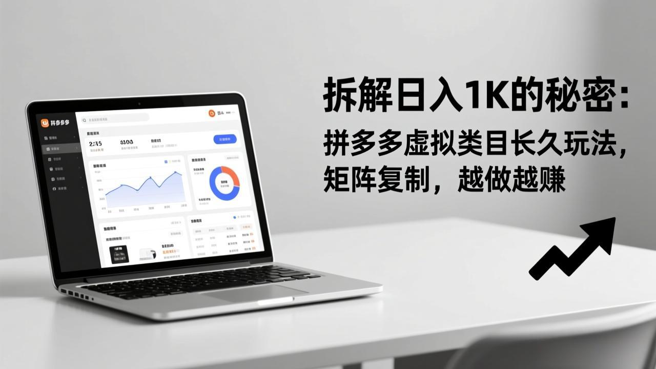 拆解日入 1K 的秘密：拼多多虚拟类目长久玩法，矩阵复制，越做越赚-课程网