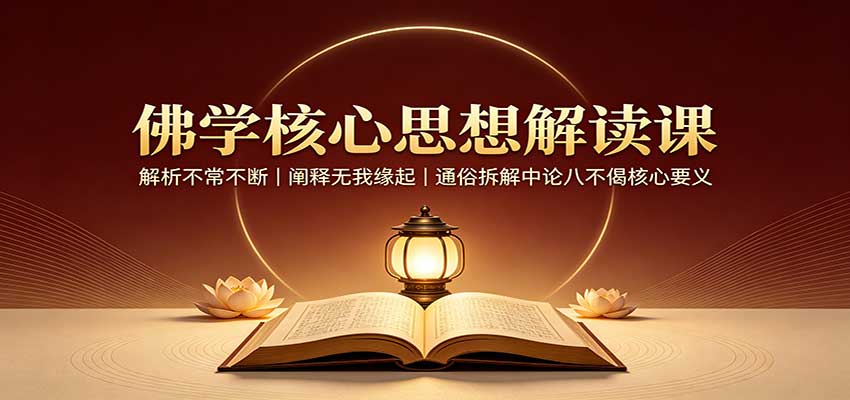 佛学核心思想解读课：解析不常不断，阐释无我缘起，通俗拆解中论八不偈核心要义-课程网