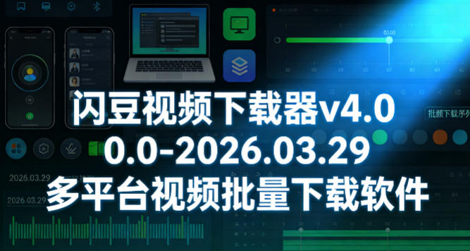 闪豆视频下载器v4.0.0.0-2026.03.29多平台视频批量下载软件-课程网