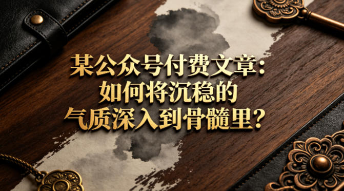 某公众号付费文章：如何将沉稳的气质深入到骨髓里？-课程网