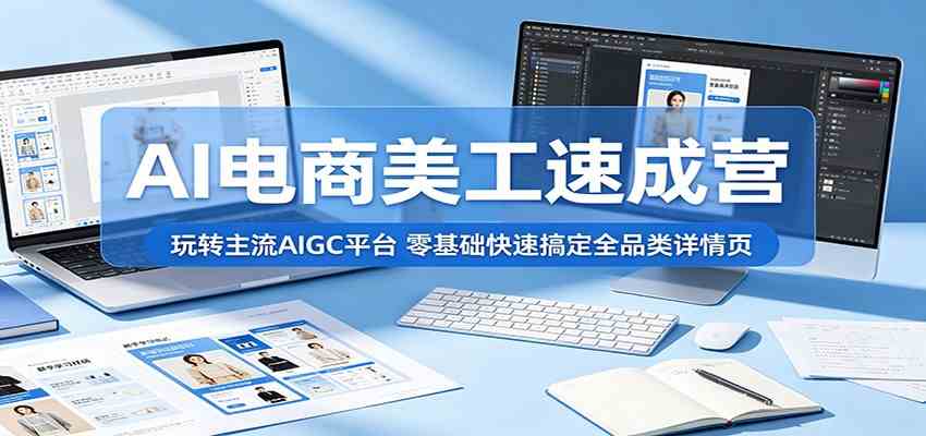AI电商美工速成营：玩转主流AIGC平台，零基础快速搞定全品类详情页-课程网