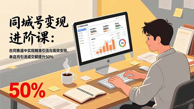 同城号变现进阶课：在同城赛道中实现精准引流与高效变现，单店月引流成交额提升50%-课程网