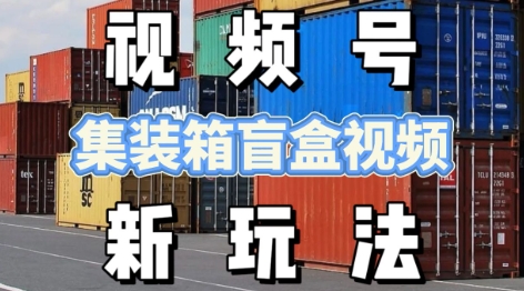 视频号新玩法，利用老外开集装箱盲盒视频，挣分成计划收益，月入过W，新手小白轻松上手-课程网