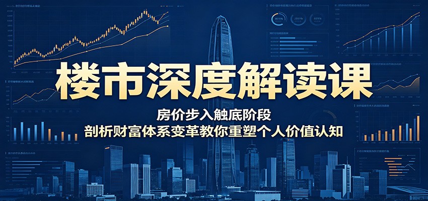 楼市深度解读课：房价步入触底阶段，剖析财富体系变革教你重塑个人价值认知-课程网