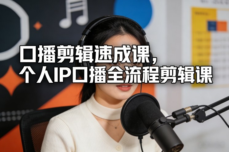 口播剪辑速成课，个人IP口播全流程剪辑课-课程网
