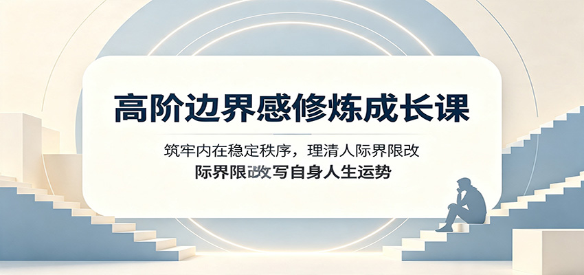 高阶边界感修炼成长课：筑牢内在稳定秩序，理清人际界限改写自身人生运势-课程网