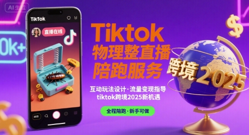 Tiktok物理整蛊直播陪跑服务-tiktok跨境2025-课程网