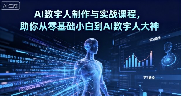 AI数字人制作与实战课程，助你从零基础小白到AI数字人大神-课程网