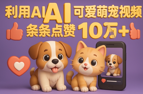 能骗过系统的AI萌宠视频制作全攻略：从0到 2W粉的爆款密码-课程网
