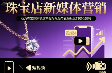 珠宝店新媒体营销，助力珠宝商家快速掌握短视频与直播运营的核心策略-课程网
