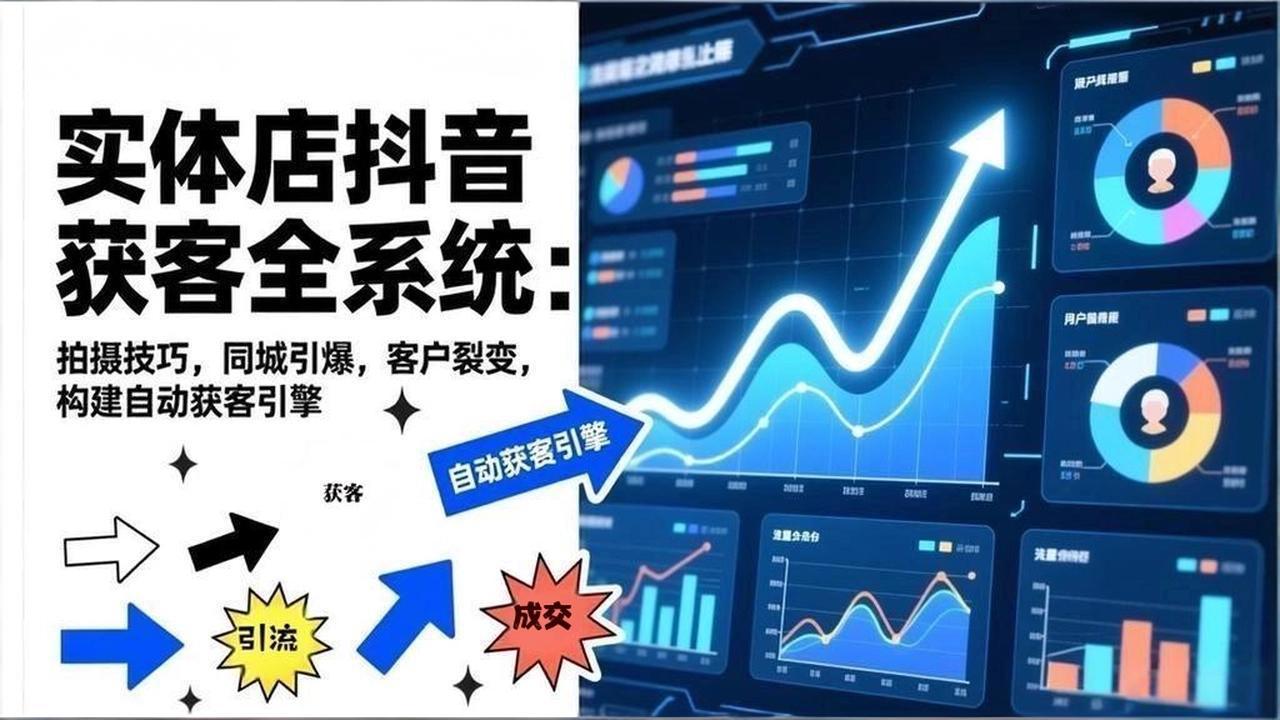 2026实体店抖音获客全系统：拍摄技巧，同城引爆，客户裂变，构建自动获客引擎-课程网