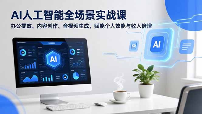 AI人工智能全场景实战课，办公提效、内容创作、音视频生成，赋能个人效能与收入倍增-课程网