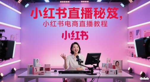 小红书直播秘笈，小红书电商直播教程-课程网