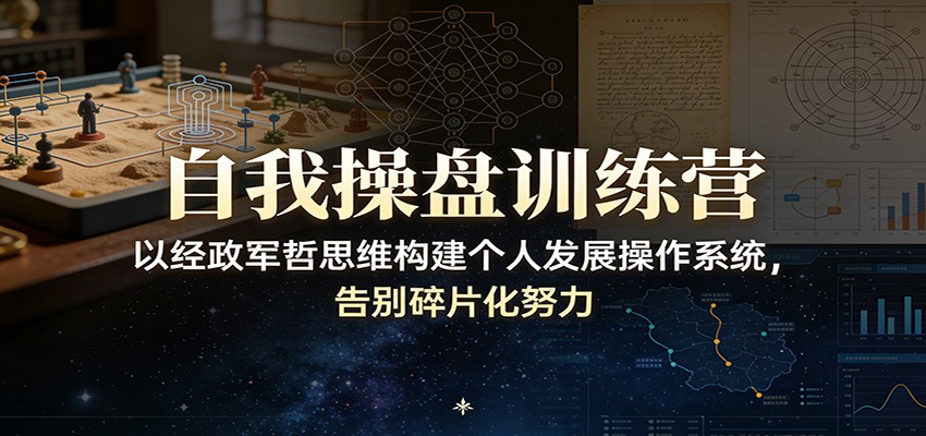 自我操盘训练营：以经政军哲思维构建个人发展操作系统，告别碎片化努力-课程网