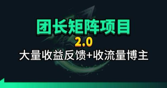 【团长合作2.0】视频矩阵项目_招发手矩阵+剪辑师，共赢项目【揭秘】-课程网