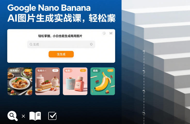 Google Nano Banana AI图片生成实战课，轻松掌握，小白也能生成商用图片-课程网