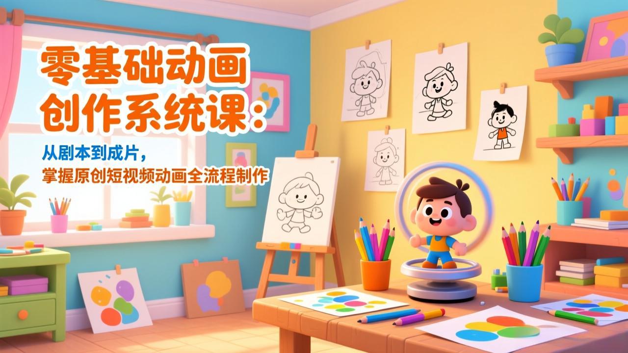 零基础动画创作系统课：从剧本到成片，掌握原创短视频动画全流程制作-课程网