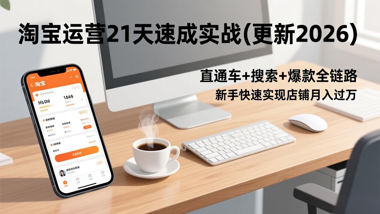 淘宝运营21天速成实战(更新2026-课程网