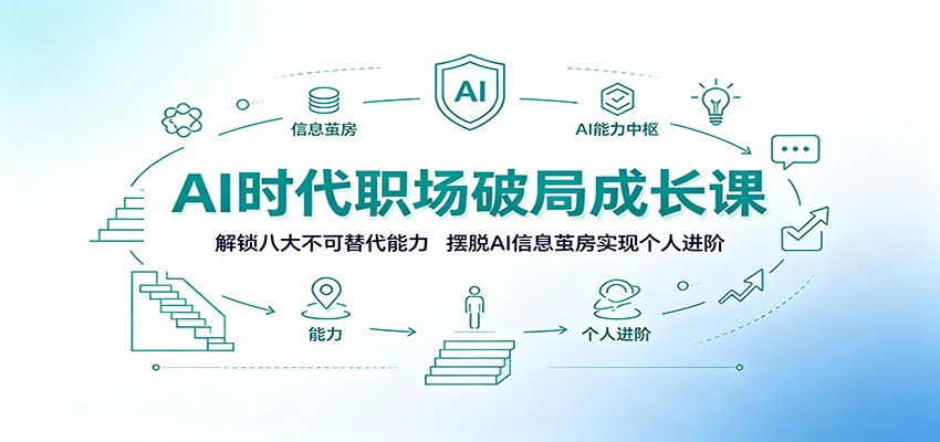 AI时代职场破局成长课：解锁八大不可替代能力，摆脱AI信息茧房实现个人进阶-课程网