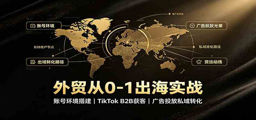 外贸从0-1出海实战：账号环境搭建，TikTok B2B获客，广告投放私域转化-课程网