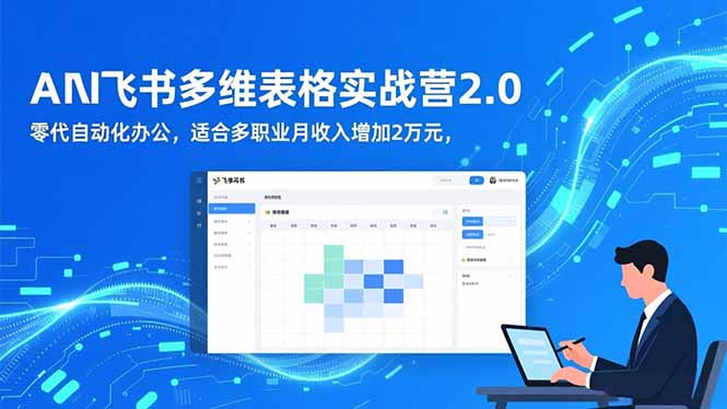 AI+飞书多维表格实战营2.0：零代码自动化办公，适合多职业月收入增加2万元-课程网